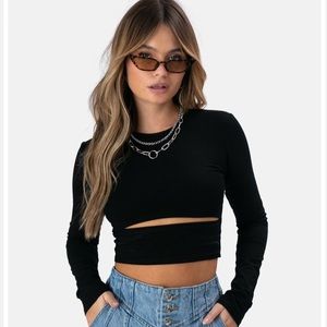 ADIKA BLACK CUT OUT TOP